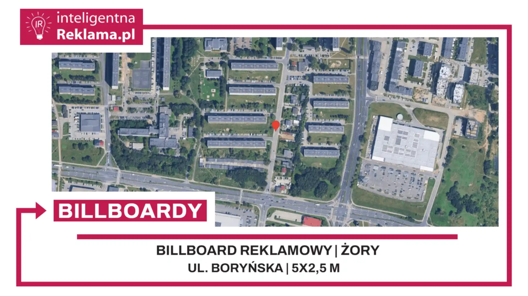 Lokalizacja reklamowa w Żory przy ul. Boryńska - powierzchnia 12,5 m²
