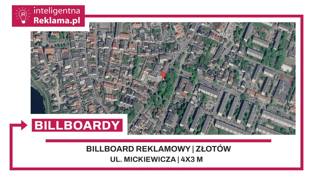 Lokalizacja reklamowa w Złotów przy ul. Mickiewicza - powierzchnia 12 m²