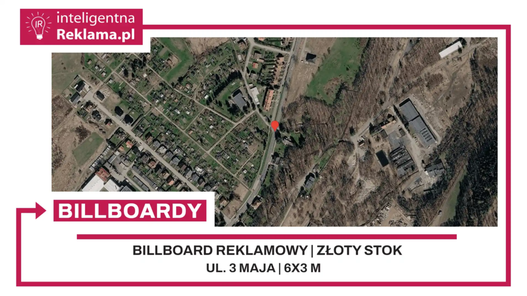 Lokalizacja reklamowa w Złoty Stok przy ul. 3 maja - powierzchnia 18 m²