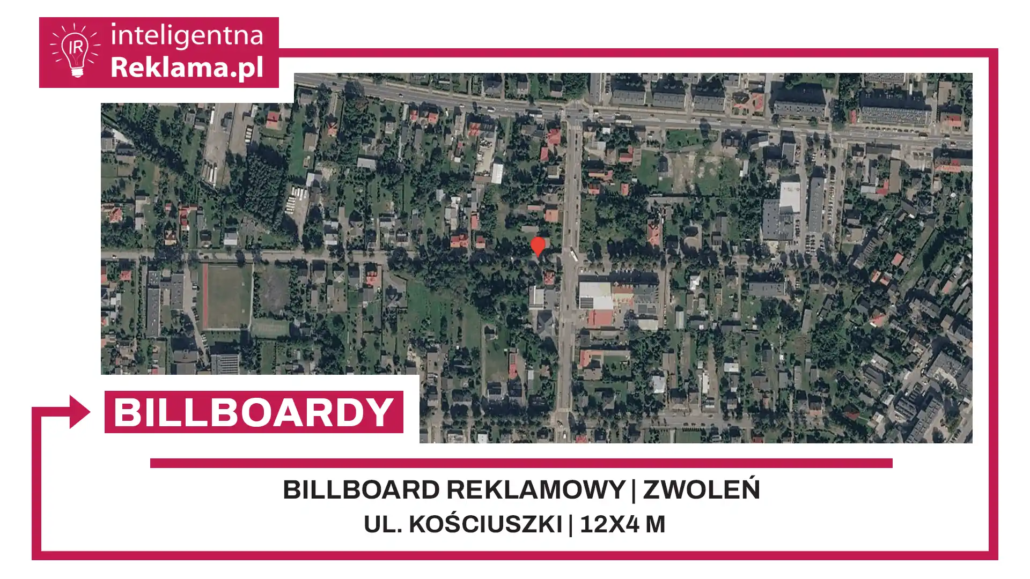 Lokalizacja reklamowa w Zwoleń przy ul. ul. Kościuszki - powierzchnia 48 m²