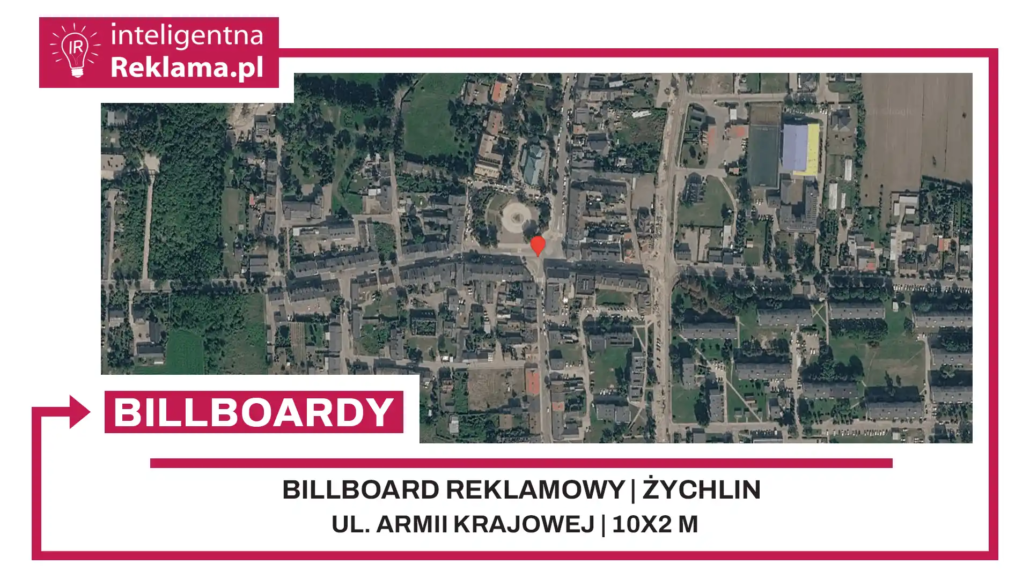 Lokalizacja reklamowa w Żychlin przy ul. Armii Krajowej - powierzchnia 20 m²