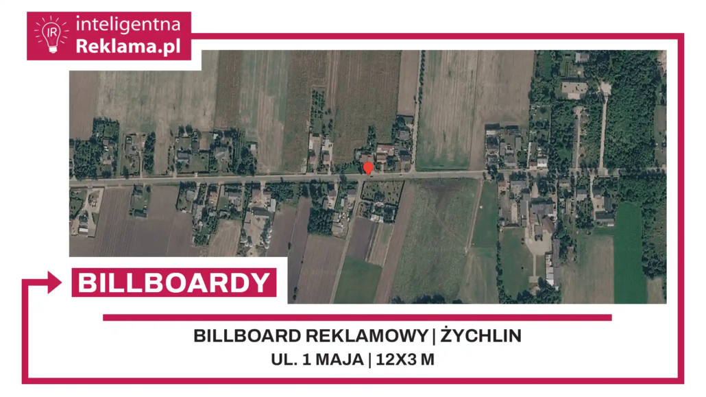 Lokalizacja reklamowa w Żychlin przy ul. ul. 1 Maja - powierzchnia 36 m²