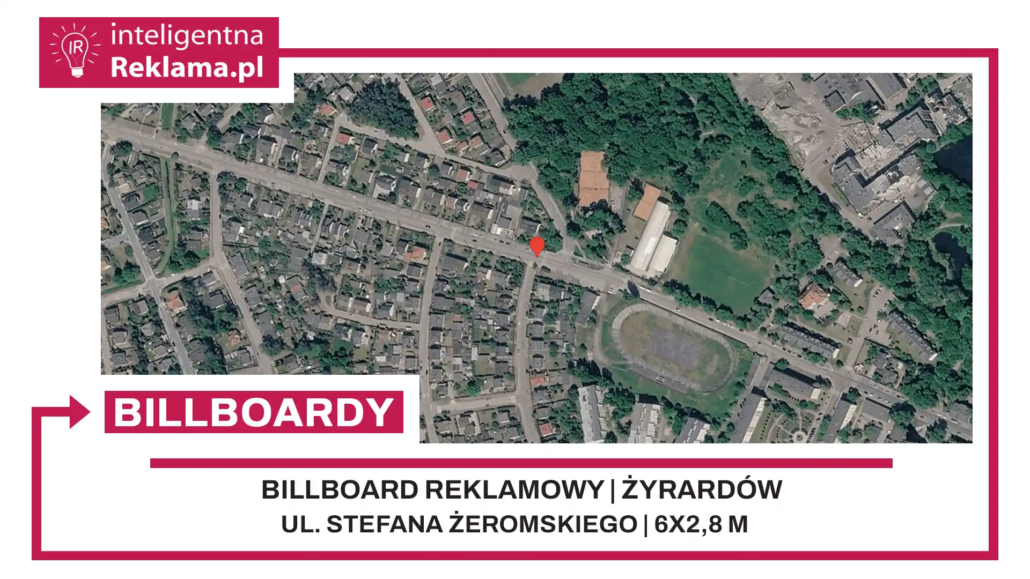 Lokalizacja reklamowa w Żyrardów przy ul. Stefana Żeromskiego - powierzchnia 16,8 m²