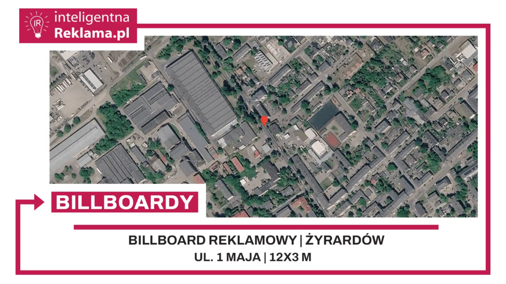 Lokalizacja reklamowa w Żyrardów przy ul. ul. 1 Maja - powierzchnia 36 m²